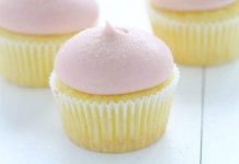 Lemon Cupcakes with Strawberry Buttercream
