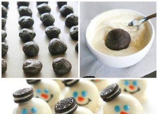 SNOWMAN OREO BALLS – How cute!