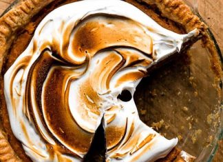 Bourbon Sweet Potato Pie with Marshmallow Topping