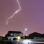 Potential risks of showering or washing dishes during a storm