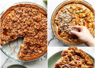 Caramel Apple Cheesecake Pie