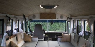 Man Turns An Old Bus Into His Dream Tiny Home On Wheels