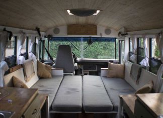 Man Turns An Old Bus Into His Dream Tiny Home On Wheels