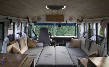 Man Turns An Old Bus Into His Dream Tiny Home On Wheels