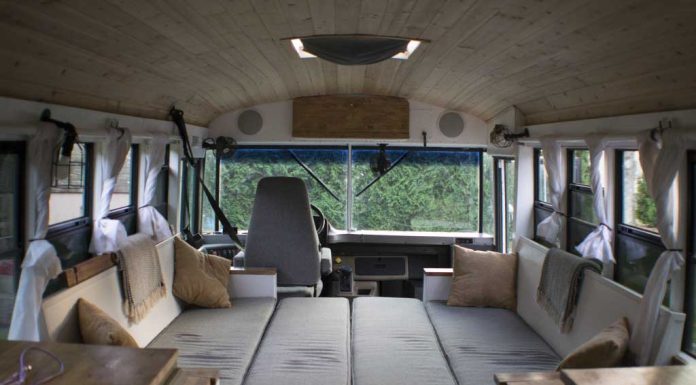 Man Turns An Old Bus Into His Dream Tiny Home On Wheels