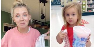 “Mom hack to avoid tiny human meltdowns when you’re out shopping.”