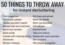 50 Things To Toss Today For A More Organized, Decluttered Home
