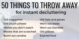 50 Things To Toss Today For A More Organized, Decluttered Home