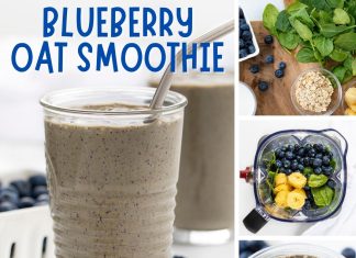 Blueberry Spinach Breakfast Smoothie