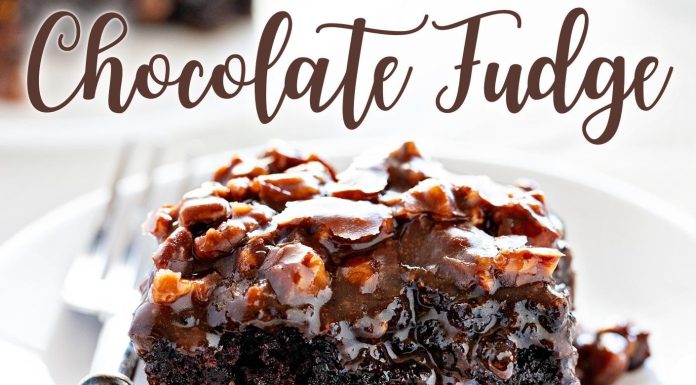 Dark Chocolate Cake with Buttermilk Pecan Frosting