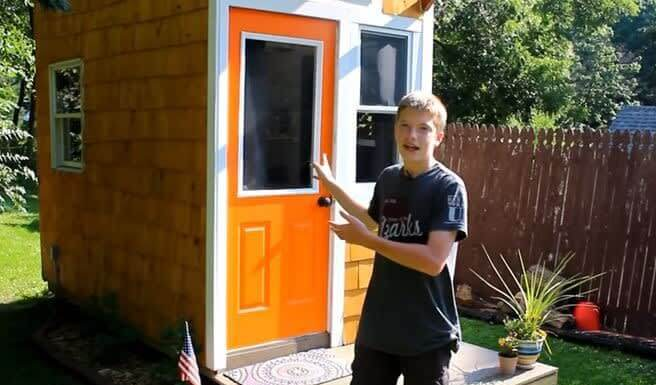 A 13-Year-Old Boy Spent Just 1,500 Dollars To Build His Own Tiny Home