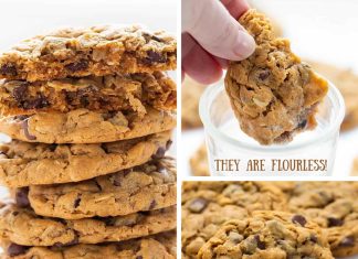 Flourless Peanut Butter Chocolate Chip Cookies