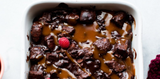 Dark Chocolate Bread Pudding