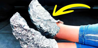 Why is it smart to wrap your feet in aluminum foil?