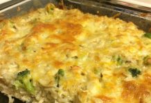 BROCCOLI, RICE, CHEESE, AND CHICKEN CASSEROLE