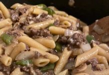 PHILLY CHEESESTEAK PASTA