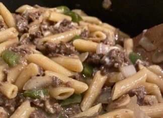 PHILLY CHEESESTEAK PASTA