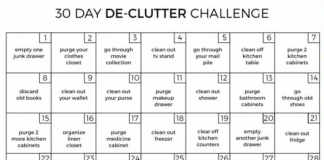 Kiss Mess Goodbye! The 30 Day De-Clutter Challenge For A Neater Home