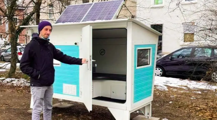 Germany has set up cabins for the homeless to help them cope with the winter