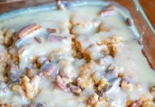 BUTTER PECAN PRALINE POKE CAKE