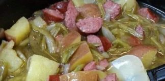 CROCKPOT HAM GREEN BEANS AND POTATOES