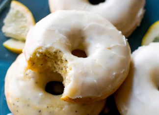 Glazed Lemon Poppy Seed Donuts