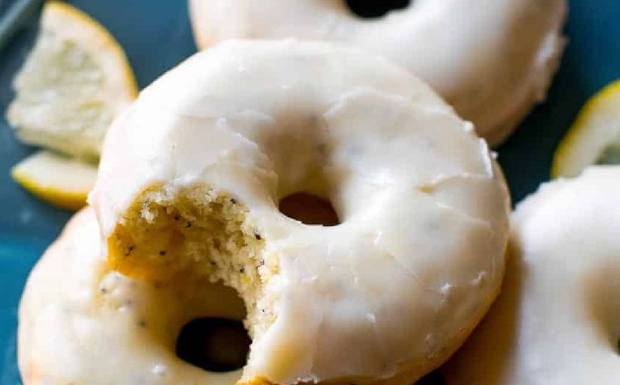 Glazed Lemon Poppy Seed Donuts