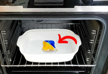 The trick to “effortless” oven cleaning. Even burnt grease disappears