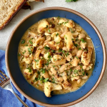 One-Pan Braised Cauliflower and White Bean Piccata