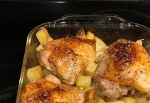 GARLIC ROASTED CHICKEN AND POTATOES