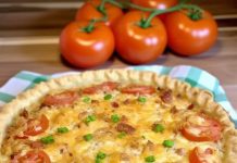 BACON ONION TOMATO PIE