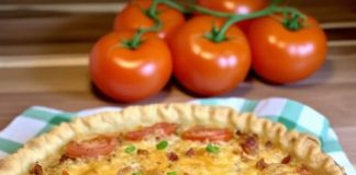 BACON ONION TOMATO PIE