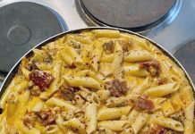 CREAMY CHICKEN MOZZARELLA PASTA