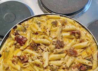 CREAMY CHICKEN MOZZARELLA PASTA