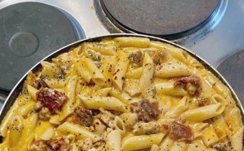 CREAMY CHICKEN MOZZARELLA PASTA
