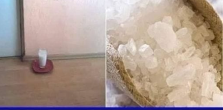 Leave a glass of Water With Salt