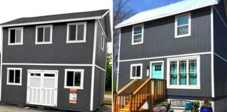 Home Depot prefabricated sheds transformed into magnificent two-story homes