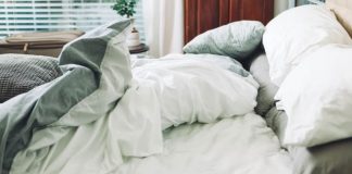 According to laundry experts, you should wash your sheets at least once a week.