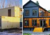 Shipping Containers Are Transformed Into A Stunning Log Cabin Retreat