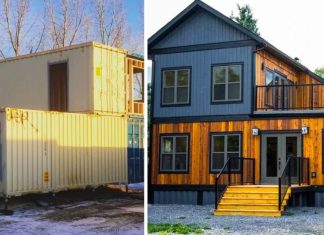 Shipping Containers Are Transformed Into A Stunning Log Cabin Retreat