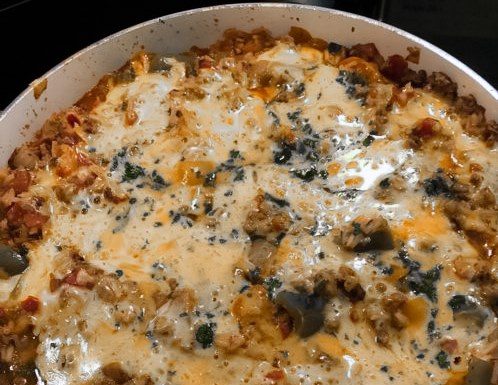 Ground Beef And Peppers Skillet