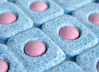 Put 1 dishwasher tab in the shower, why bother trying