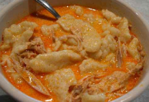 hungarian chicken paprikash (chicken and dumplings)