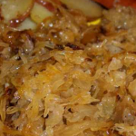 German sauerkraut & bratwurst & bacon onion potatoes