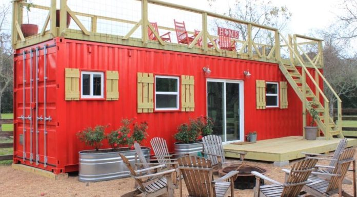 Texas Man Builds Charming Tiny Home Out Of A Shipping Container