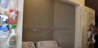 Renters who remodel their laundry rooms using only dollar store products