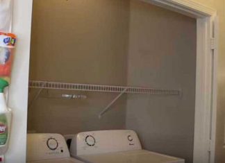 Renters who remodel their laundry rooms using only dollar store products
