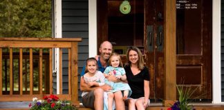 Father builds beautiful two-story playhouse for his children