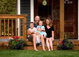 Father builds beautiful two-story playhouse for his children