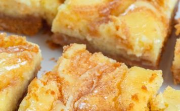 Scrumptious Blender-Made Cinnamon Roll Cheesecake Bars